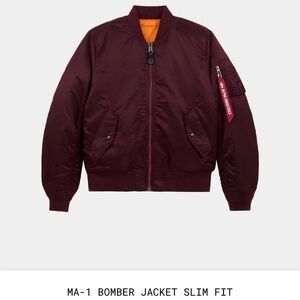 Never Worn - Alpha Industries MA-1 Bomber Jacket Slim Fit